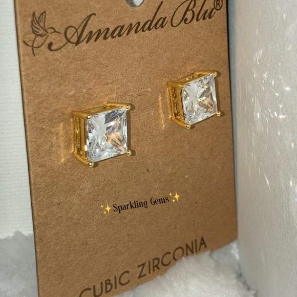 5.64ct Princess Cut Diamond Stud Bling Earrings - Picture 3 of 4